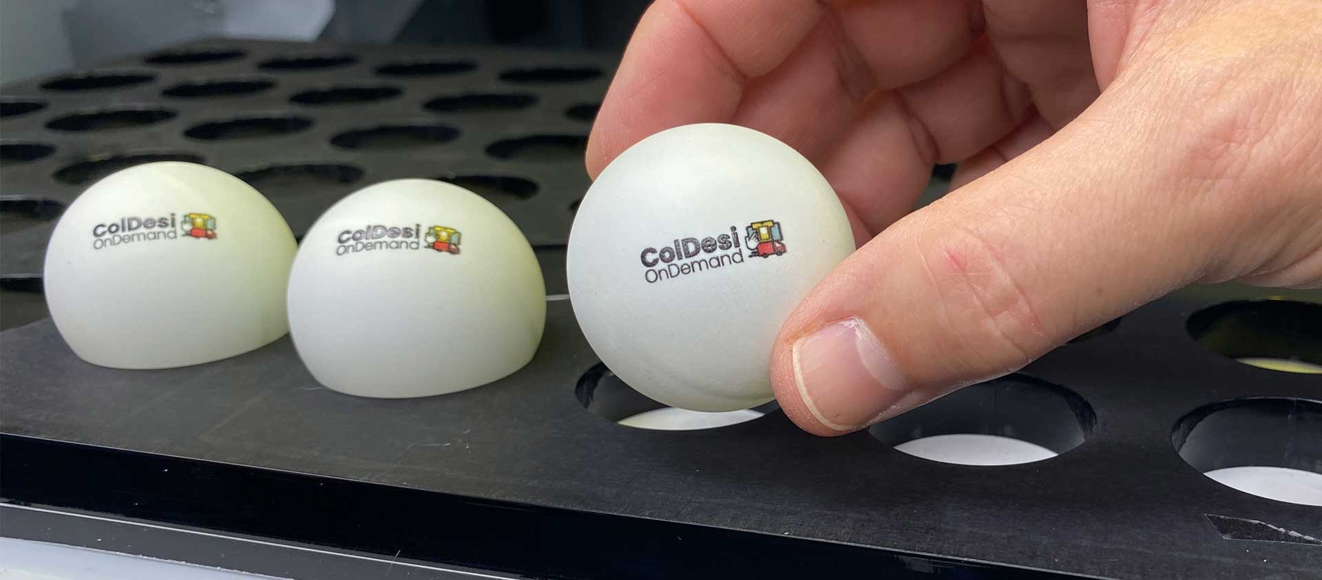 Making Custom Ping Pong Balls  UV Printing with Mutoh XpertJet 461UF 